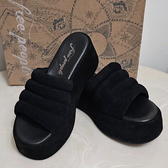 Free People   Almost Paradise Platform Blk/Noir 3 Size 38   EU 8 66684663 - Picture 2 of 13